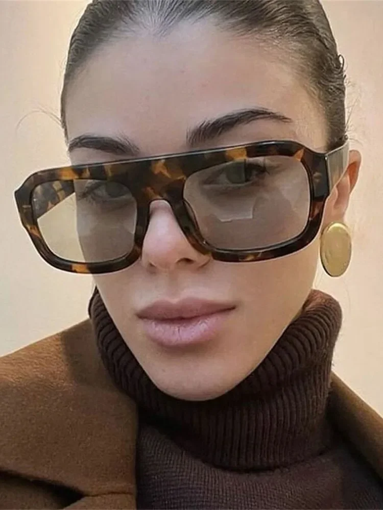 lunettes de soleil rectangulaires surdimensionnées hip hop pour femmes, mode vintage pour hommes rétro voyage tendance marque design nuances lunettes uv400