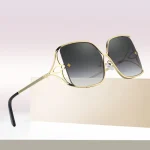 Mode surdimensionné lunettes De soleil femmes grand cadre populaire marque De luxe concepteur nuances lunettes De soleil Oculos De Sol Feminino Gafas