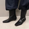 bottines plates en cuir pour femmes, chaussures à la mode, de styliste, chelsea gothiques, nouvelle tendance de marche, bottes courtes mujer, hiver 2025