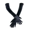 gants longs en velours élégants pour mariées, pour mariage, soirée d'opéra, à la mode, style rétro britannique, sans doigts