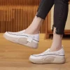 baskets confortables en maille pour femmes, chaussures plates à plateforme souple, respirantes, décontractées, de marche, été