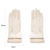 gants chauds en velours, adaptés aux femmes à utiliser en hiver, accessoires à nœud élégants pour écran tactile, gants de cyclisme et de conduite