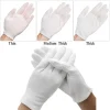 gants de protection unisexes en coton blanc, gants de jardinage, avantages de l'environnement, appréciation des bijoux, inspection de la qualité, protection du travail, 1 paire, 6 paires