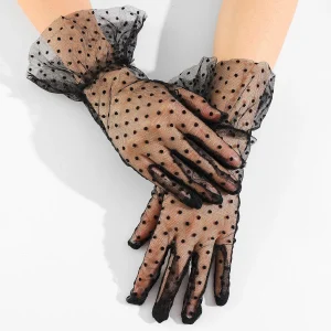 Gants en dentelle Sexy pour femmes, en résille, fournitures de fête, robe de bal élégante, pour mariée, été