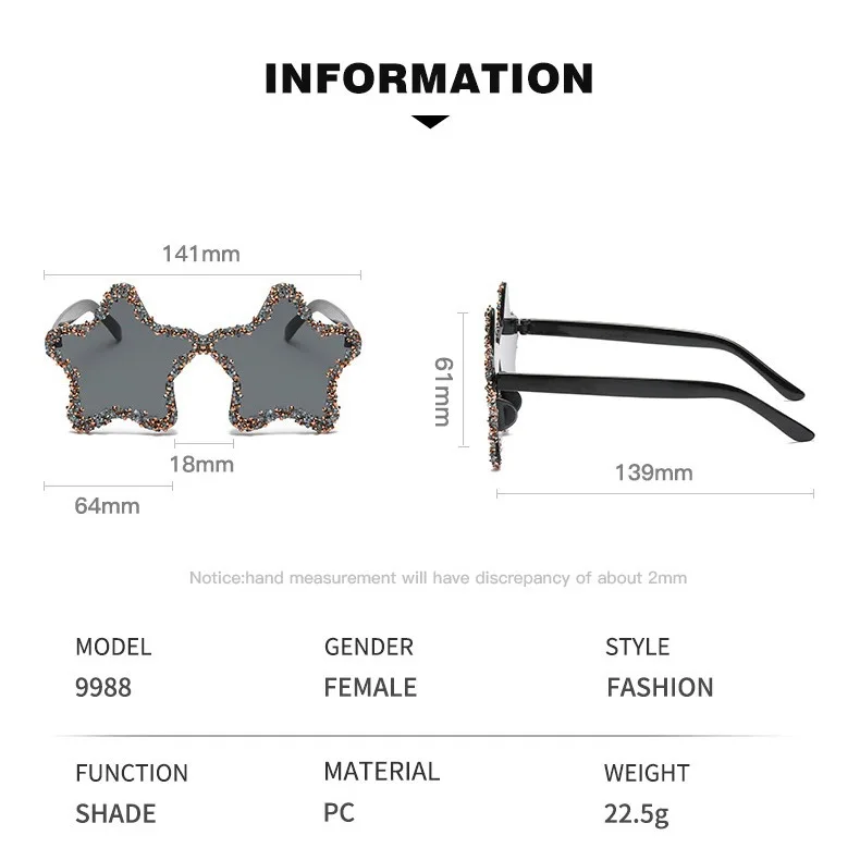 chic étoiles design rose nuances femmes strass brillant tendances décor lunettes de soleil nouvelle marque ins vacances plage lunettes de soleil