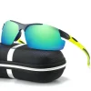 lunettes de soleil de sport pour hommes, miroir d'équitation, sans cadre, pour la conduite, couleur éblouissante, moto en plein air, course à pied, pêche, voyage