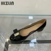 2025 fangxiting ballerines nouveau cuir tête ronde arc peu profond multifonctionnel chaussures simples femmes en cuir arc arc conception