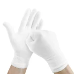 Gants de travail en coton blanc, 12 paires, pour mains sèches, Film de manipulation cérémonie, bijoux, gants d&rsquo;inspection en argent, outil de nettoyage ménager