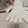 gants d'hiver chauds gants longs pour femmes polyvalents décontractés avec laine douce et capacité d'écran tactile à deux doigts gants longs
