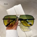 Respzed-Lunettes de soleil polarisées photochromiques vintage pour hommes et femmes, lunettes de soleil de conduite à double pont, nuances de mode