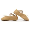 chaussures de ballet en toile à semelle souple pour femme et fille, pantoufles de brev, plates, d'entraînement