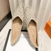 2025 mode femme ballerines chaussures strass mocassins plat bout pointu chaussures femme décontracté sans lacet chaussures plates bateau chaussures