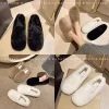 noir downy sans lacet mocassins femmes chaud hiver plat moelleux chaussures semelle souple beige fourrure mocassins maman grand mère fourrure ballerines