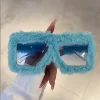 lunettes de soleil carrées surdimensionnées pour femmes, nouvelle mode, monture fragile, nuances dégradées, design rétro, lunettes de soleil d'hiver