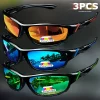 1/3 pièces vintage sport lunettes de soleil hommes femmes pêche course cyclisme alpinisme sport homme lunettes de soleil anti éblouissement uv400