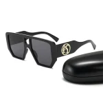 Lunettes de soleil carrées surdimensionnées pour hommes et femmes, Design de marque de luxe, Sports de plein air d&rsquo;été, grandes lunettes de soleil noires, lunettes unisexes 2025