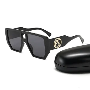 Lunettes de soleil carrées surdimensionnées pour hommes et femmes, Design de marque de luxe, Sports de plein air d&rsquo;été, grandes lunettes de soleil noires, lunettes unisexes 2025