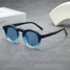 lunettes de soleil rétro rondes à petite monture, lunettes multicolores à la mode et tendance pour hommes et femmes, adaptées aux voyages en plein air, 1 pièce