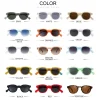 meeshow design classique hommes femmes rétro mode lunettes de soleil cristal chic cadre rond protection uv lentille en nylon lunettes de soleil