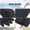 gants d'hiver pour hommes imperméables coupe vent froid gants snowboard moto conduite chaude écran tactile fermeture éclair gant