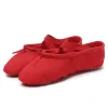 chaussures de ballet plates pour filles, ballerines en toile noires et roses, chaussures de danse pour pratique de yoga, pantoufles de danse pour enfants et femmes