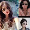 lunettes de soleil ovales classiques vintage pour hommes et femmes, lunettes de soleil en métal de créateur de luxe, nuances d'extérieur punk populaires, hip hop, uv400