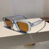 hommes vintage rectangle cadre lunettes de soleil mode rétro lunettes de soleil marque de luxe design uv400 nuances lunettes femmes lunettes
