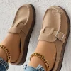 pantoufles femmes bout rond boucle rétro chaussures sans lacet mules dames confort appartements femme décontracté été sabots plats zapatos mujer