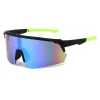 lunettes de soleil de sport surdimensionnées pour hommes, lunettes de cyclisme, miroir, pour l'extérieur, tendance, enveloppées, anti uv, pour l'équitation
