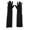 gants de conduite longs et élégants pour femmes, blanc, noir, crème solaire, sexy, anti uv, élasticité, dentelle, maille, chauffe bras, été
