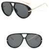 lunettes de soleil pilote surdimensionnées pour femmes, vintage, double pont, tendance, marque de luxe, design, nuances d'extérieur, nouvelle collection 2025