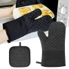 gants de cuisson en coton anti brûlure pour micro ondes, mitaines de four, ustensiles de cuisson, gants isolants coordonnants, degré de chaleur