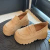 Loafers Shoes for Women Flats Platform Casual Sport Shoes Dress Fashion Suede Sneakers 2025 New Designer Cozy Chaussure Femme