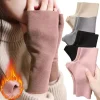 1/2 paires automne et hiver gants chauds femmes hiver velours allemand demi doigt Plus velours doigt ouvert gants téléingers