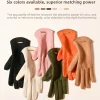 Gants d&rsquo;hiver pour femmes, gants en cuir suédé pour écran tactile avec doublure polaire chaude, cadeaux