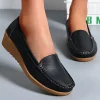 chaussures en cuir pour femmes chaussures plates blanc noir mocassins avec talons chaussures décontracté femmes mocassins sans lacet chaussures plates chaussures d'été