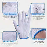 Gants de travail respirants en pur coton, 60/30/10 paires, gants épais résistants à l&rsquo;usure et antidérapants, gants de nettoyage ménager