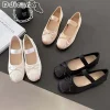 Dames ballerines nouveau dans les sandales femmes Lolita décontracté extérieur 2025 Atutmn mode diapositives papillon-noeud femme Mary Jane chaussures