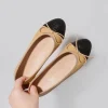 Chaussures de Ballet pour femmes, chaussures plates polyvalentes à bouche légère, couleur assortie, nouvelle collection 2025