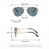 lunettes de soleil vintage sans monture pour femmes, lunettes de soleil de luxe, lunettes de mode pour femmes, nuances respirantes, 2023
