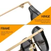 petites lunettes de soleil carrées pour femmes et hommes, nuances punk rétro, lunettes de soleil vintage chimdriving, nuances de protection uv400, mode