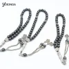 Tasbih-Bracelet en Pierre Hématite Naturelle, 33 Perles, Accessoire Islamique, Bijoux en Turquie, Misbaha