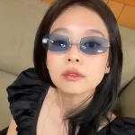 Jennie lunettes de soleil sans monture femmes lunettes à monture métallique marque de luxe Chic lunettes de soleil océan Film nuances cadre lunettes ovales