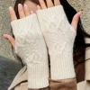 2025 nouvelles femmes chauffe mains gants d'hiver mode tricot fausse laine mitaine chaud sans doigts gant gants femme femmes gants
