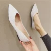 chaussures plates à bouts pointus pour femmes, grande taille 44 45 46, robe d'été confortable à enfiler, chaussures décontractées pour usage quotidien