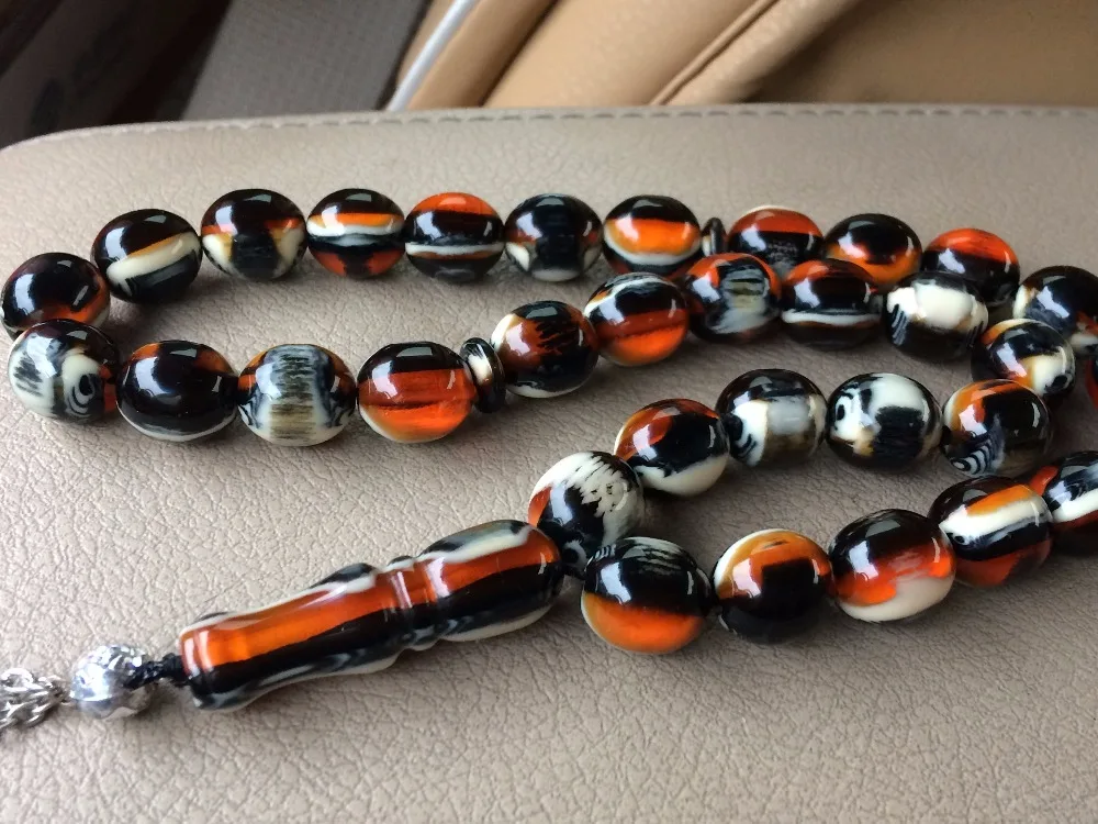 Chapelet de perles de prière ambre islamique, voiture musulmane Tasbih, domicile, bureau – Image 2