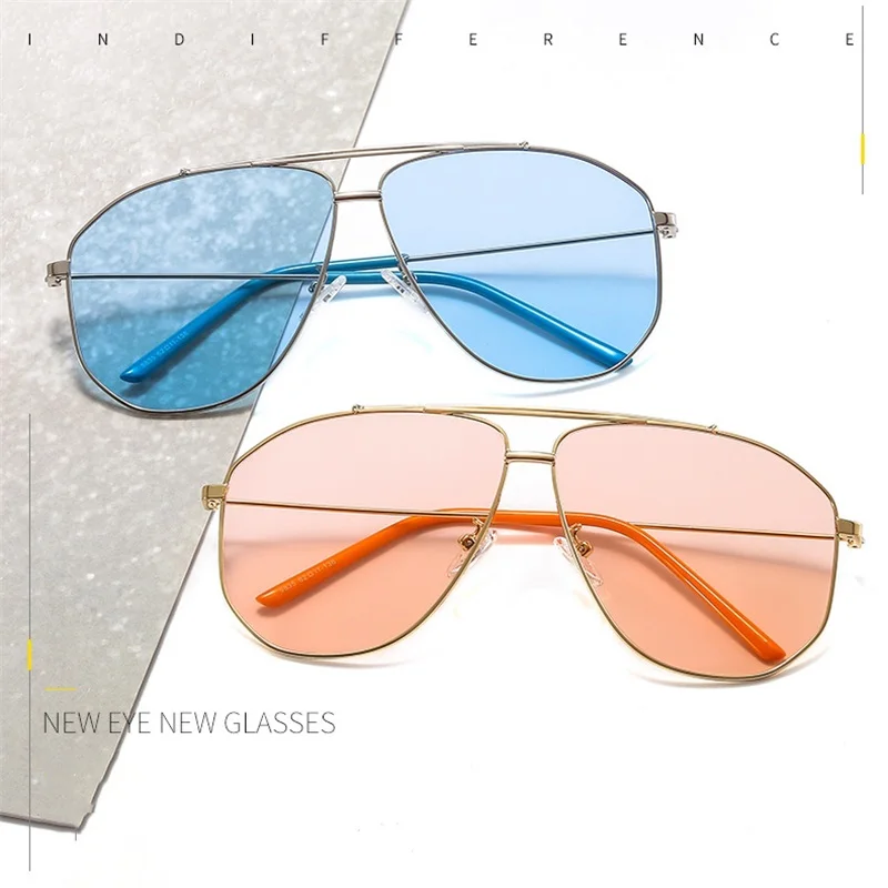 Lunettes de soleil à monture en métal rétro ciassique pour hommes et femmes, happator vintage des années 90, double pont, nuances unisexes, UV400, nouvelle tendance, 2023