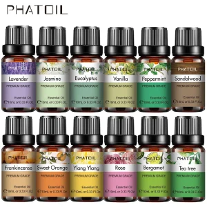Huiles essentielles de lavande naturelles pures, 10ml, pour diffuseur, humidificateur, aromathérapie, huile aromatique au jasmin et à la vanille, pour soins de la peau, savon de bricolage