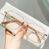 lunettes de soleil carrées vintage pour femmes et hommes, lunettes de soleil classiques à grande monture, lunettes de créateur de marque de luxe, uv400, tendance