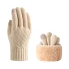 gants pour femmes en hiver, épais avec polaire pour éviter le froid, mignon cyclisme, écran tactile, gants chauds en fil tricoté